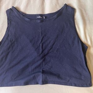 Boohoo Midnight Black Crop Top